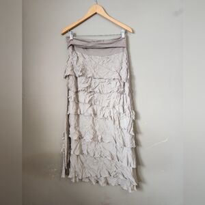 Chic Asymmetrical Cream Skirt